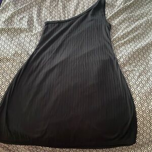 Women’s single strap black mini dress